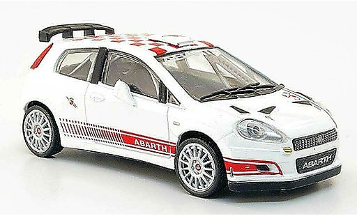 Fiat Grande Punto S2000 1/43 Hachette bianco/rosso modellini auto