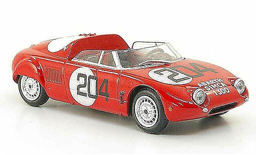 Abarth 1300 Simca Spider 1/43 Hachette Sport No.204 rosso 1962 modellini auto