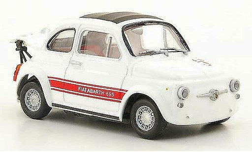 Fiat 695 Abarth SS 1/43 Hachette Rennausstattung bianco/rosso 1969 modellini auto