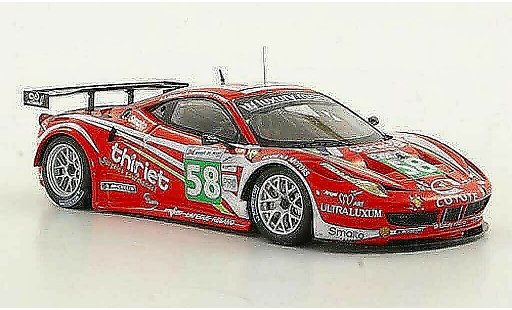 Ferrari 458 Italia GT2 1/43 Fujimi No.58 Team Luxury Racing A.Beltoise / P.Thiriet / F.Jakubowski 24h Le Mans 2011 modellini auto