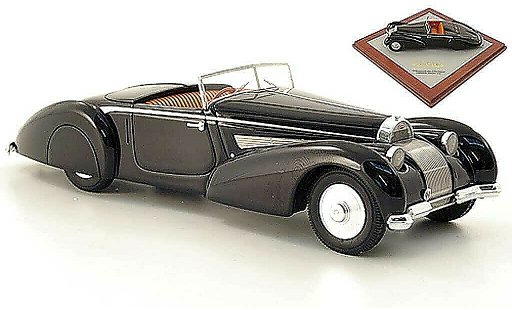 Bugatti 57 cabriolet 1/43 Luxcar Voll & Ruhrbeck Cabrio nero aperto 1939 modellini auto
