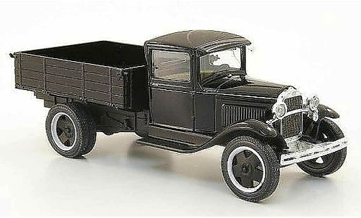 Gaz AA Pritsche 1/43 Nash Avtoprom pianale nero avec Chrom modellini auto
