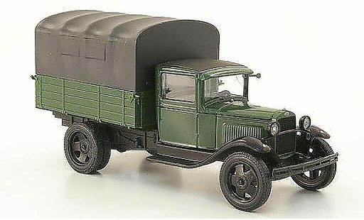 Gaz AA Pritsche 1/43 Nash Avtoprom pianale verde avec grigioer Plane modellini auto