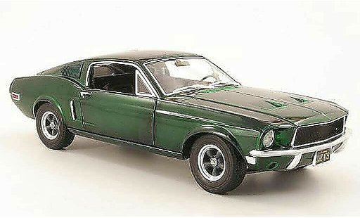 Ford Mustang Bullitt 1/18 Greenlight gt verde 1968 chrome edition modellini auto