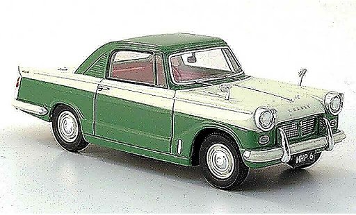 Triumph Herald 1200 Coupe 1/43 Silas Models verde/bianco 1963 modellini auto