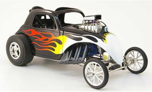 Fiat 500 Classique 1/18 GMP topolino nero con flammendekor modellini auto