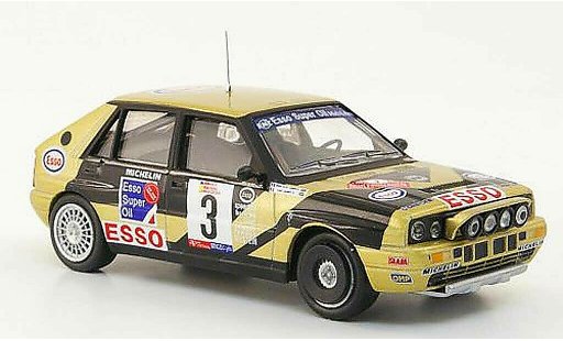 Lancia Delta HF Integrale 1/43 Hachette No.3 Esso Rally Vinho de Madeira 1989 modellini auto