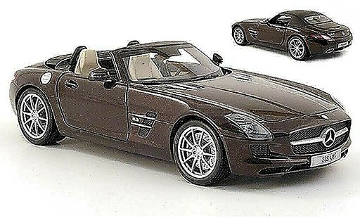 Mercedes SLS roadster 1/18 Minichamps amg (r197) marrone 2011 modellini auto