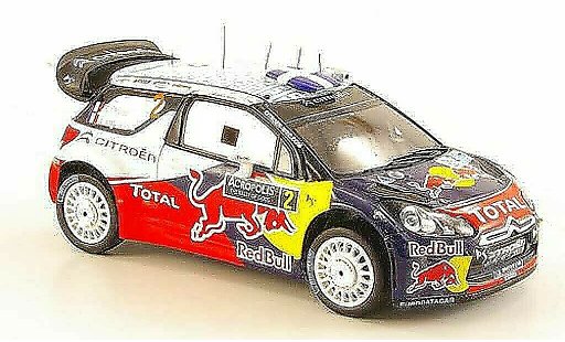 DS Automobiles DS3 WRC 2011 1/43 Spark No.2 Red Bull Rally Acropolis modellini auto