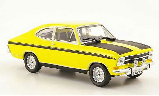 Opel Kadett B B 1/43 Hachette Coupe giallo/nero (ohne Magazin) 1972 modellini auto