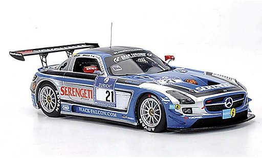 Mercedes SLS GT3 1/43 Minichamps AMG No.21 Team nero Falcon Metha / Breslin / Breslin / Rosler 24h Nurburgring 2011 modellini auto