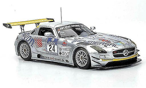 Mercedes SLS GT3 1/43 Minichamps AMG No.24 Race & Event Tiger / Geulen / Schmersal / Frers 24h ADAC Nurburgring 2011 modellini auto