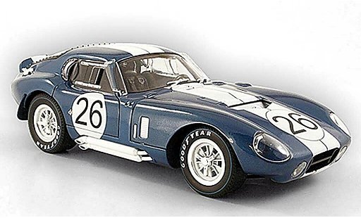Shelby Daytona Coupe Base 1/18 Shelby Collectibles no.26 blu 1965 modellini auto