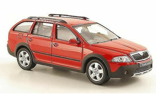 Skoda Octavia Combi 1/43 Abrex Scout rosso modellini auto
