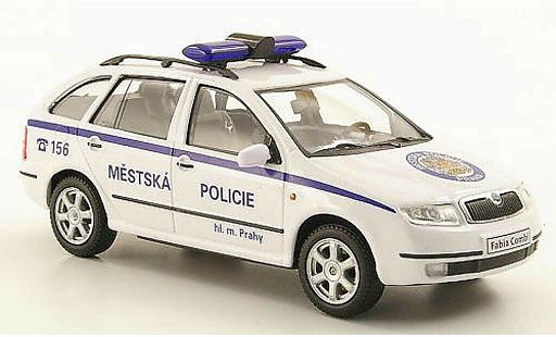 Skoda Fabia Combi 1/43 Abrex Mestska Policie Praha Polizia Prag modellini auto