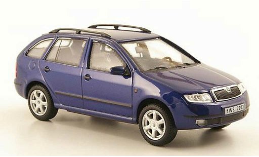 Skoda Fabia Base 1/43 Abrex blu modellini auto