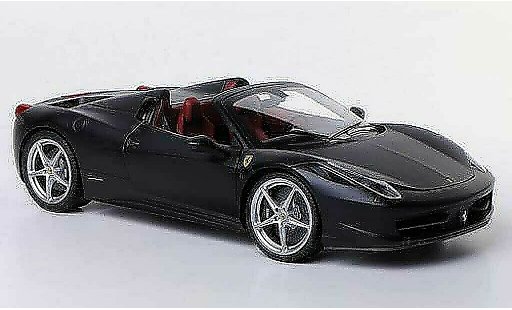 Ferrari 458 Italia Spider 1/18 Hot Wheels Elite opaco nero modellini auto