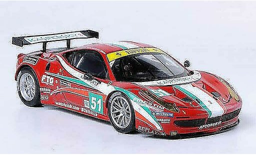Ferrari 458 Italia GT2 1/43 Hot Wheels Elite No.51 AF Corse 24h Le Mans (Elite) 2011 modellini auto