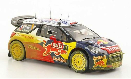 DS Automobiles DS3 WRC 2011 1/43 IXO No.1 Red Bull - Total S.Loeb / D.Elena Rally Wales modellini auto