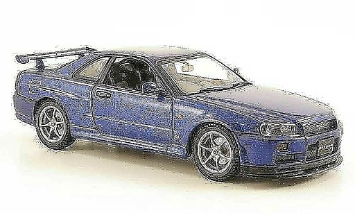 Nissan Skyline R34 1/43 Autoart GT-R blu 1999 modellini auto