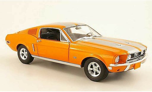 Ford Mustang Fastback 1/18 Greenlight GT 2+2 orange/grigio metalliseegrigio modellini auto