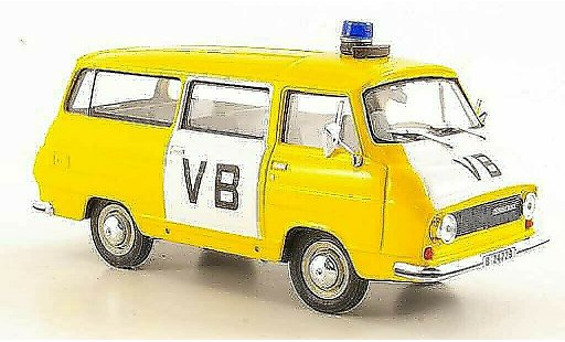Skoda 1203 Police 1/43 Abrex VB bianco/giallo modellini auto