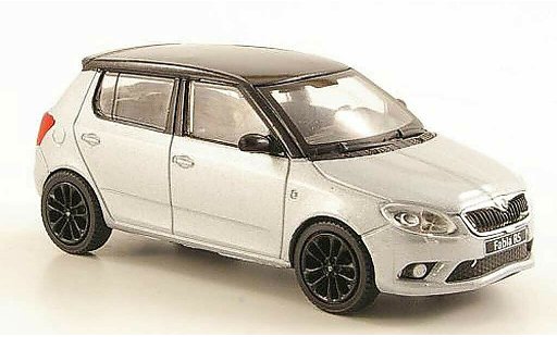 Skoda Fabia II 1/43 Abrex grigio avec neroem tetto e Felgen 2010 modellini auto