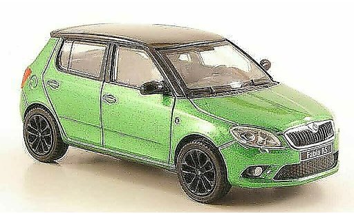 Skoda Fabia RS 1/43 Abrex II verde con neroem tetto e Felgen 2010 modellini auto