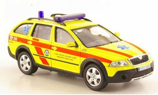 Skoda Octavia Combi 1/43 Abrex Scout Notarzt modellini auto