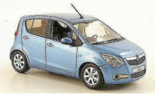 Opel Agila B 1/43 Schuco blu 2008 modellini auto