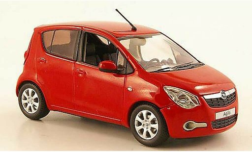 Opel Agila B 1/43 Schuco rosso 2008 modellini auto