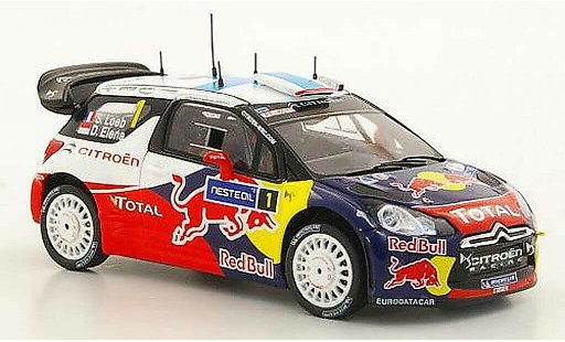 DS Automobiles DS3 WRC 2011 1/43 Spark No.1 S.Loeb / D.Elena Rally Finnland modellini auto