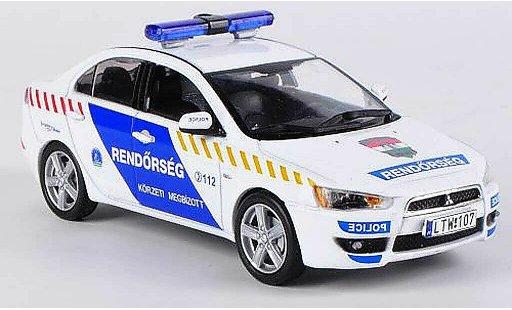 Mitsubishi Lancer Evolution X 1/43 Vitesse Hungarian Police 2009 modellini auto