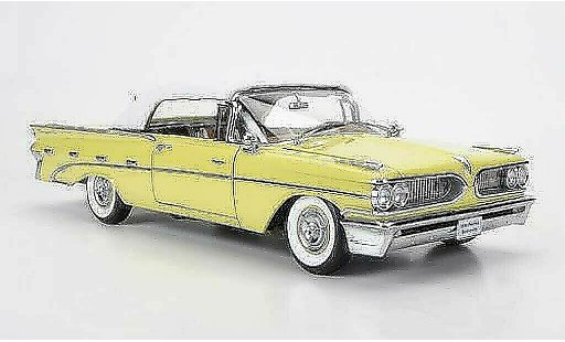 Pontiac Bonneville Convertible 1/18 Sun Star Convertibile bianco/giallo chiuso 1959 modellini auto