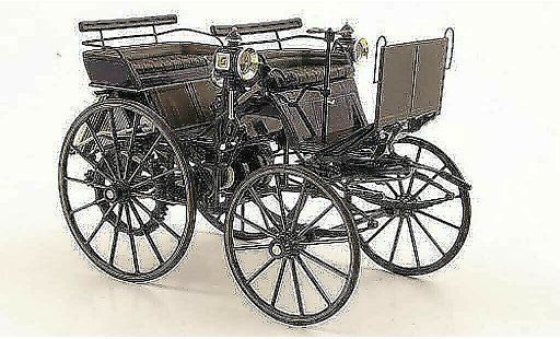 Mercedes Daimler Base 1/18 Norev Motorkutsche blu modellini auto