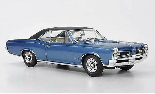 Pontiac GTO Hardtop 1/18 Highway 61 blu/opaco nero 1966 modellini auto