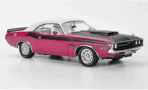 Dodge Challenger 1970 1/18 Highway 61 T/A rosa/opaco nero/bianco modellini auto