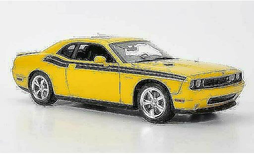 Dodge Challenger 2010 1/18 Highway 61 R/T giallo con neroer Dekoration modellini auto