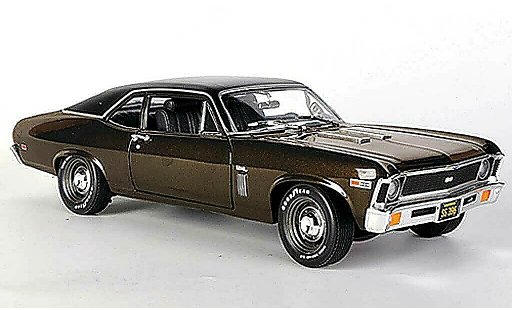 Chevrolet Nova SS 1/18 Ertl 1969 396 marrone/opaconero modellini auto
