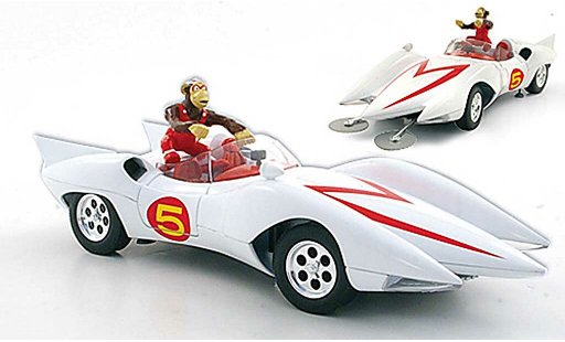Mach 5 Speed Racer Base 1/18 Ertl bianco modellini auto