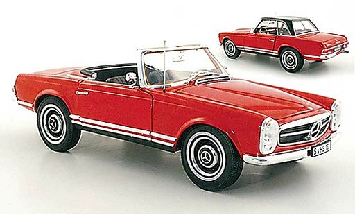 Mercedes 230 Base 1/18 Norev SL (W113) rosso modellini auto