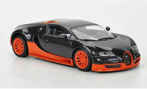 Bugatti Veyron Super Sport 1/43 Minichamps grigio/orange avec Figur 2011 modellini auto