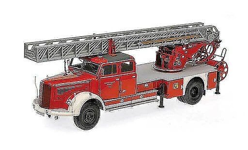 Mercedes L 6600 Base 1/18 Minichamps DL30 Vigili del fuoco Pforzheim Drehleiter 1950 modellini auto