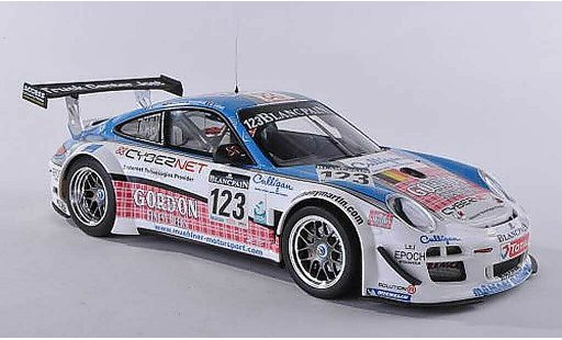 Porsche 911 GT3 1/18 Minichamps R 2011 No.123 Muhlner Motorsport 24h Spa Fumal/Thiry/Rosenblad/Lefort modellini auto