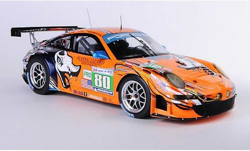 Porsche 911 GT3 RSR 1/18 Spark 2011 No.80 Flying Lizard Motorsport J.Bergmeister / P.Long / L.Luhr 24h Le Mans modellini auto