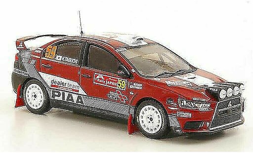 Mitsubishi Lancer Evolution X 1/43 IXO No.59 K.Taguchi / M.Stacey Rally Japan 2008 modellini auto