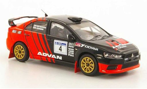 Mitsubishi Lancer Evolution X 1/43 IXO No.4 Advan - RalliArt F.Nutahara / H.Odagiri JRC Tour de Kyusyu in Karatsu 2008 modellini auto