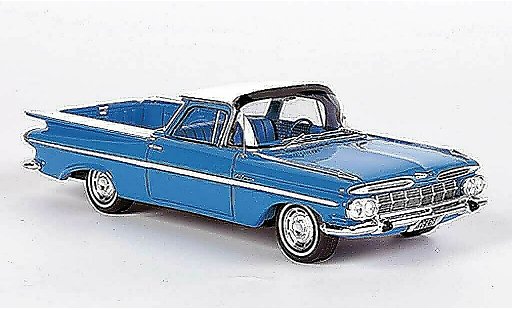 Chevrolet El Camino SS 1/43 Spark blu/bianco 1959 modellini auto