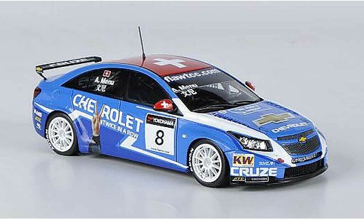 Chevrolet Cruze course 1/43 Spark 2011 1.6T No.8 A.Menu WTCC GP Macau modellini auto