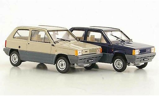 Fiat Panda Coffret 1/43 Brumm 2er-Set: 30 blu e 45 beige 1980 modellini auto